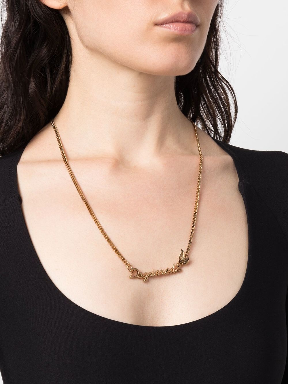 Hadwriting-charm chain necklace - 2