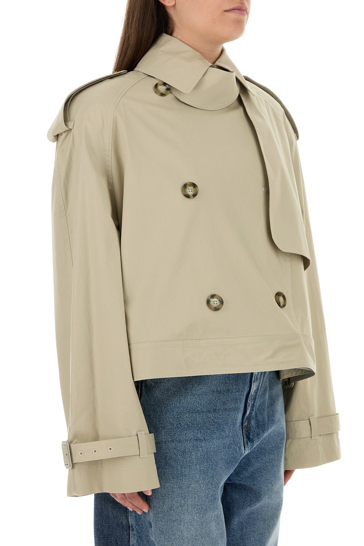 Sand cotton trench coat - 3