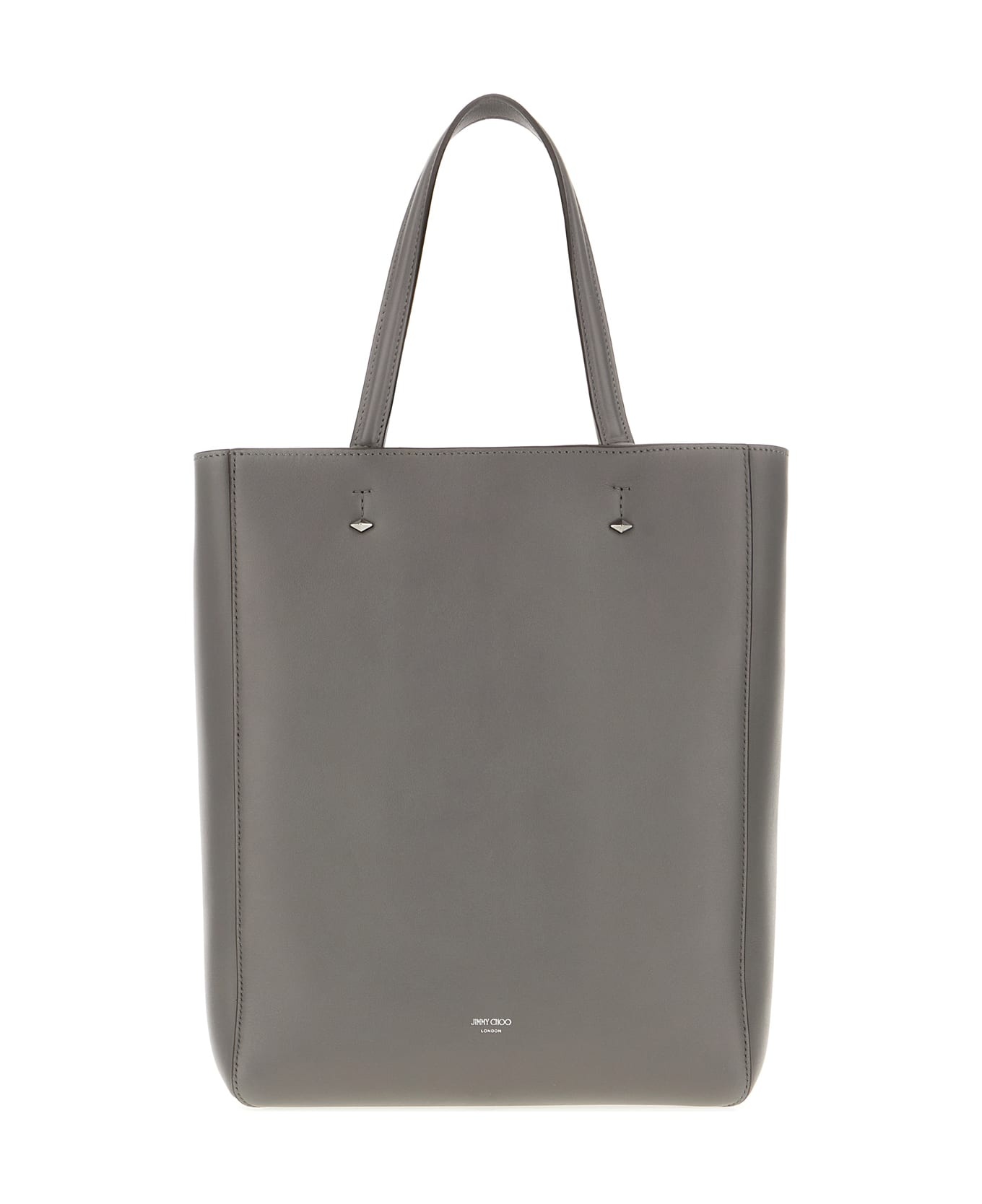 Dark Grey Leather Medium Lenny Handbag - 3