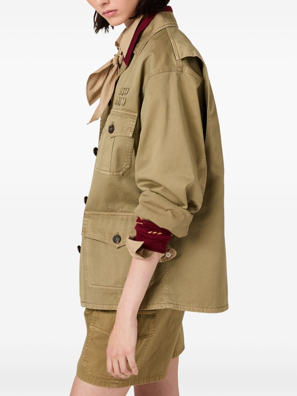 garment-dyed cotton jacket - 4