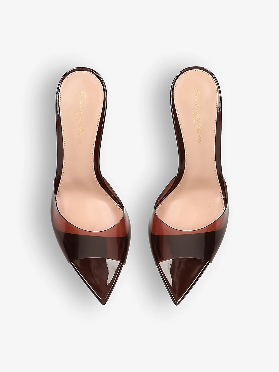 Vernice open-toe PVC heeled mules - 2