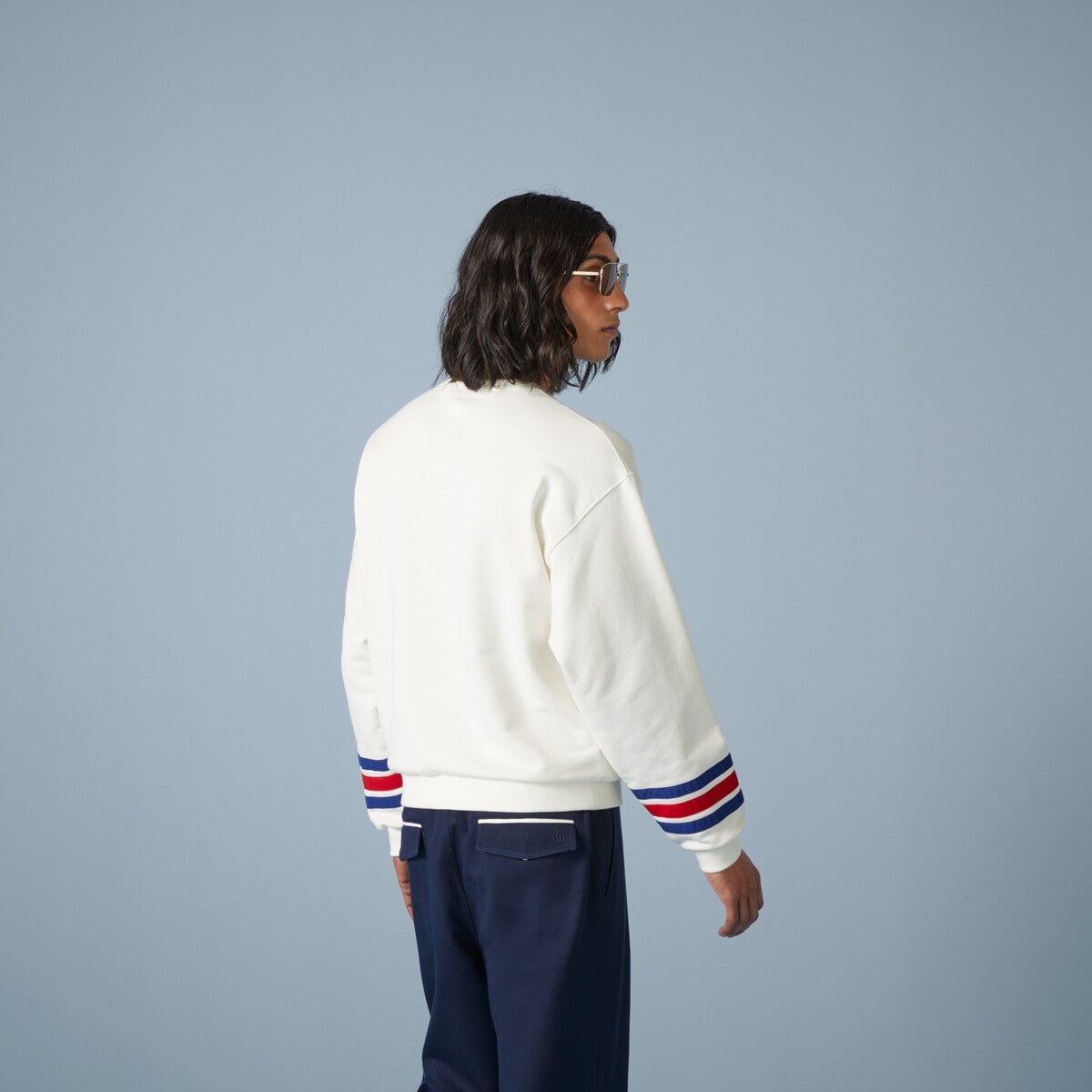 Cotton jersey sweatshirt with embroidery - 7