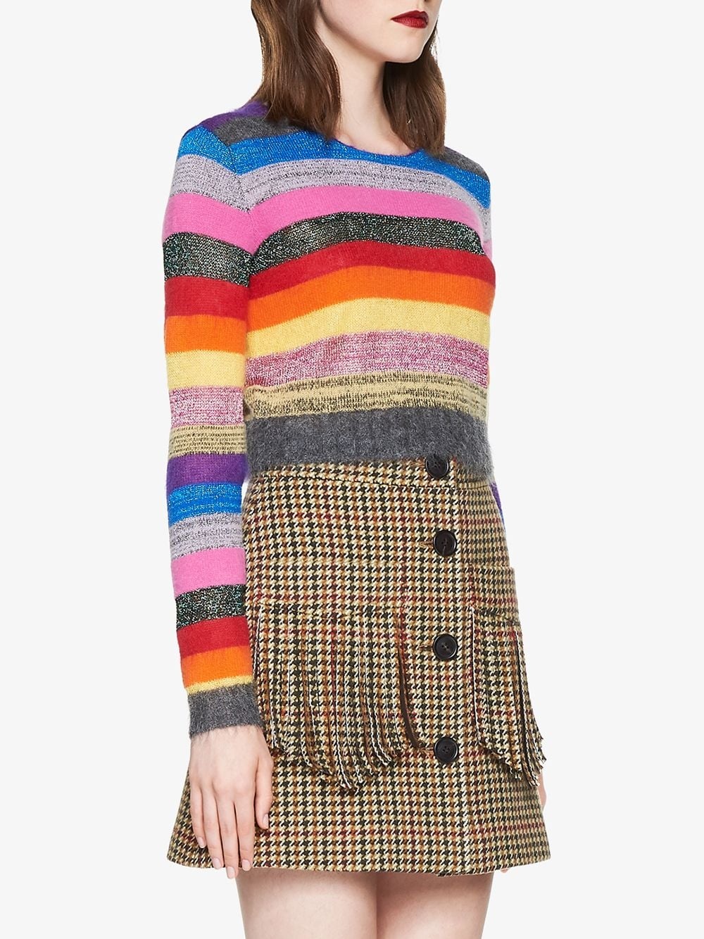 striped lamé jumper - 3