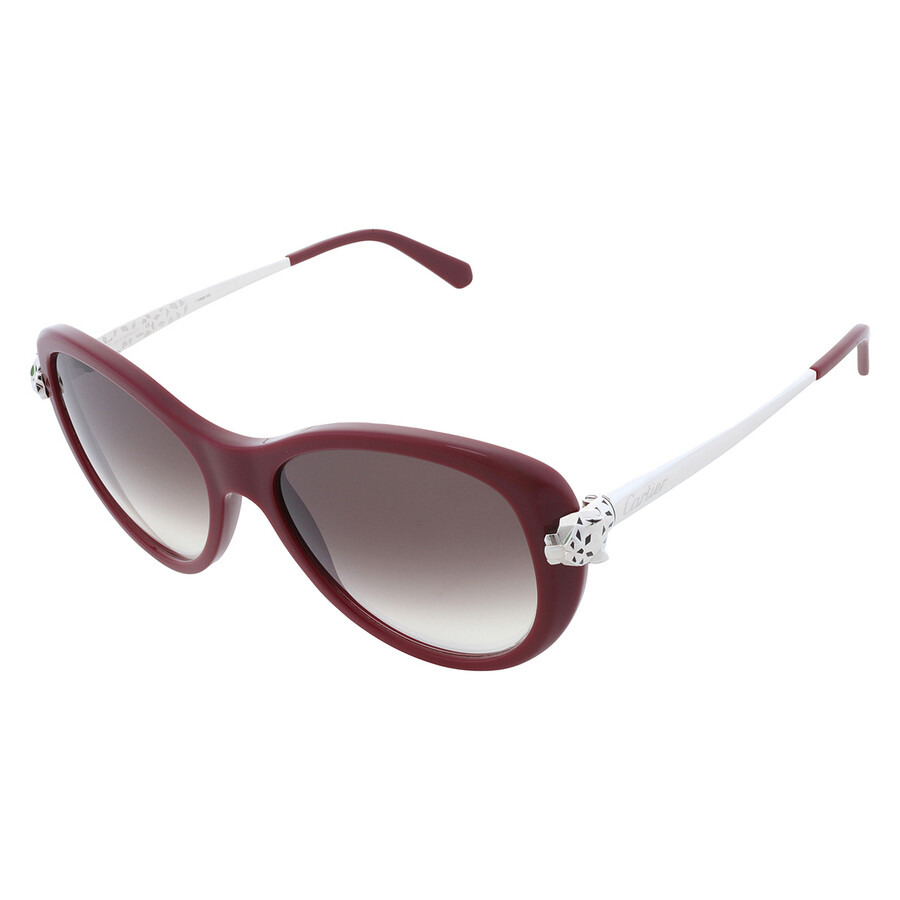 Cartier Panthere de Cartier Grey Cat Eye Ladies Sunglasses CT0060S 003 55 - 3