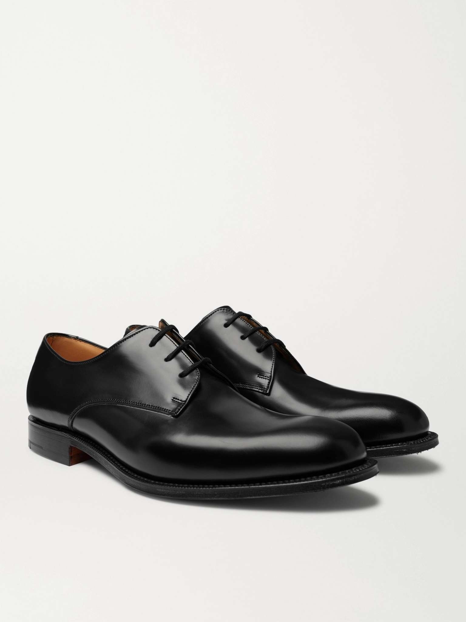 Oslo Polished-Leather Derby Shoes - 4