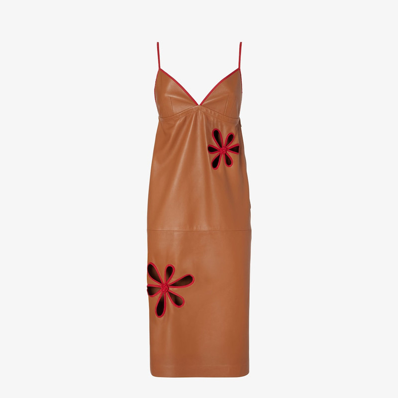 Dress Brown nappa leather dress 1