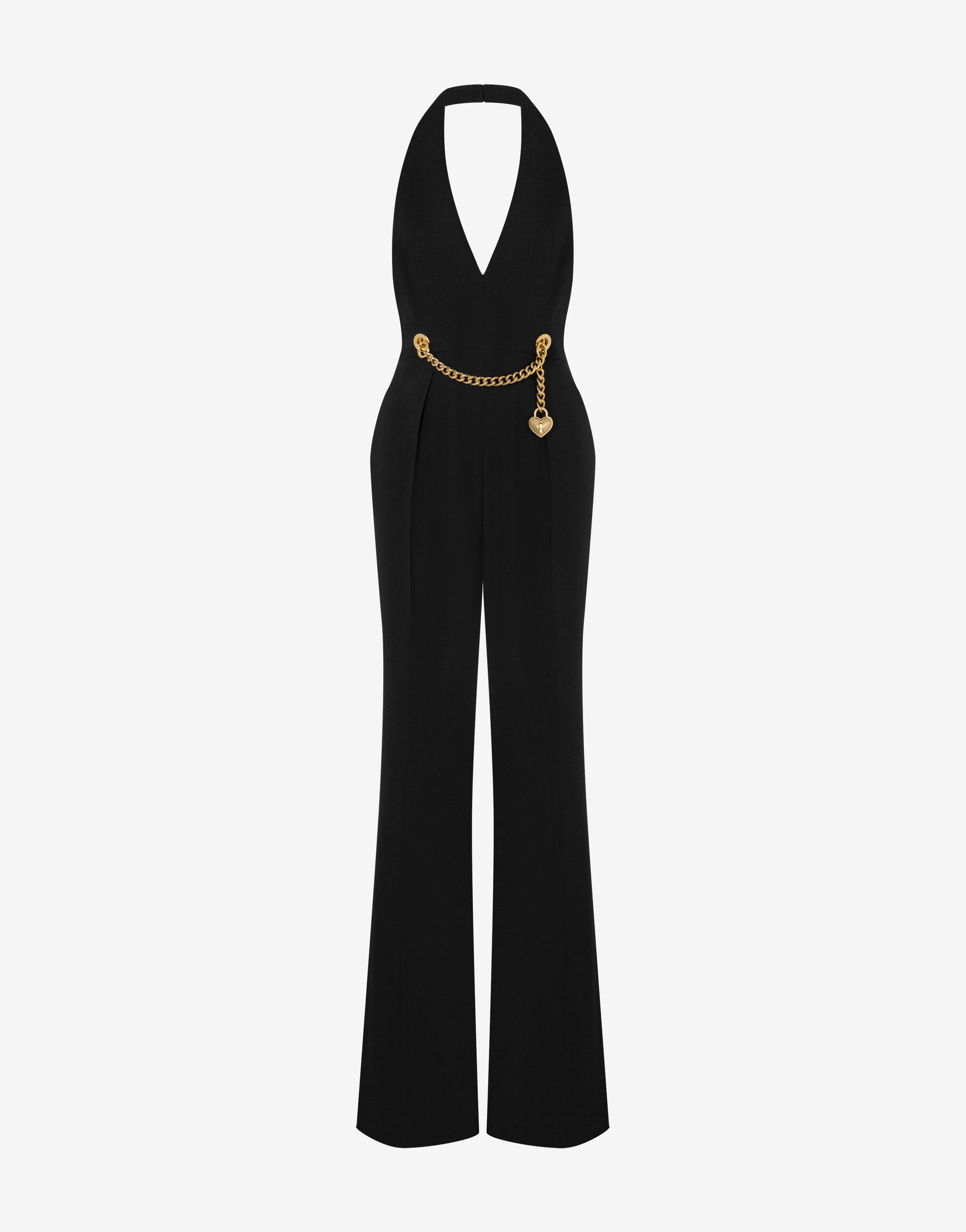 CHAIN & HEART ENVERS SATIN JUMPSUIT - 1