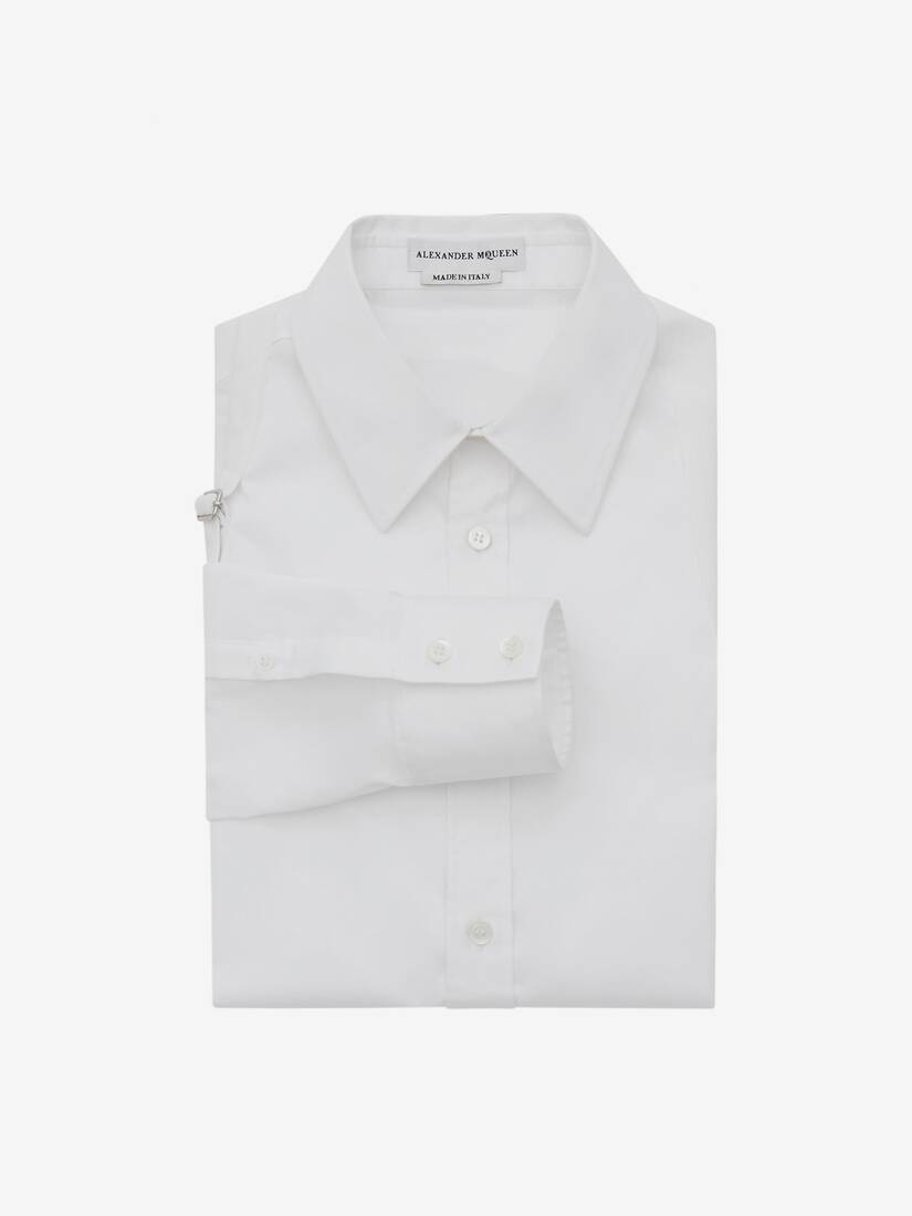 Cotton Poplin Shirt in White - 1
