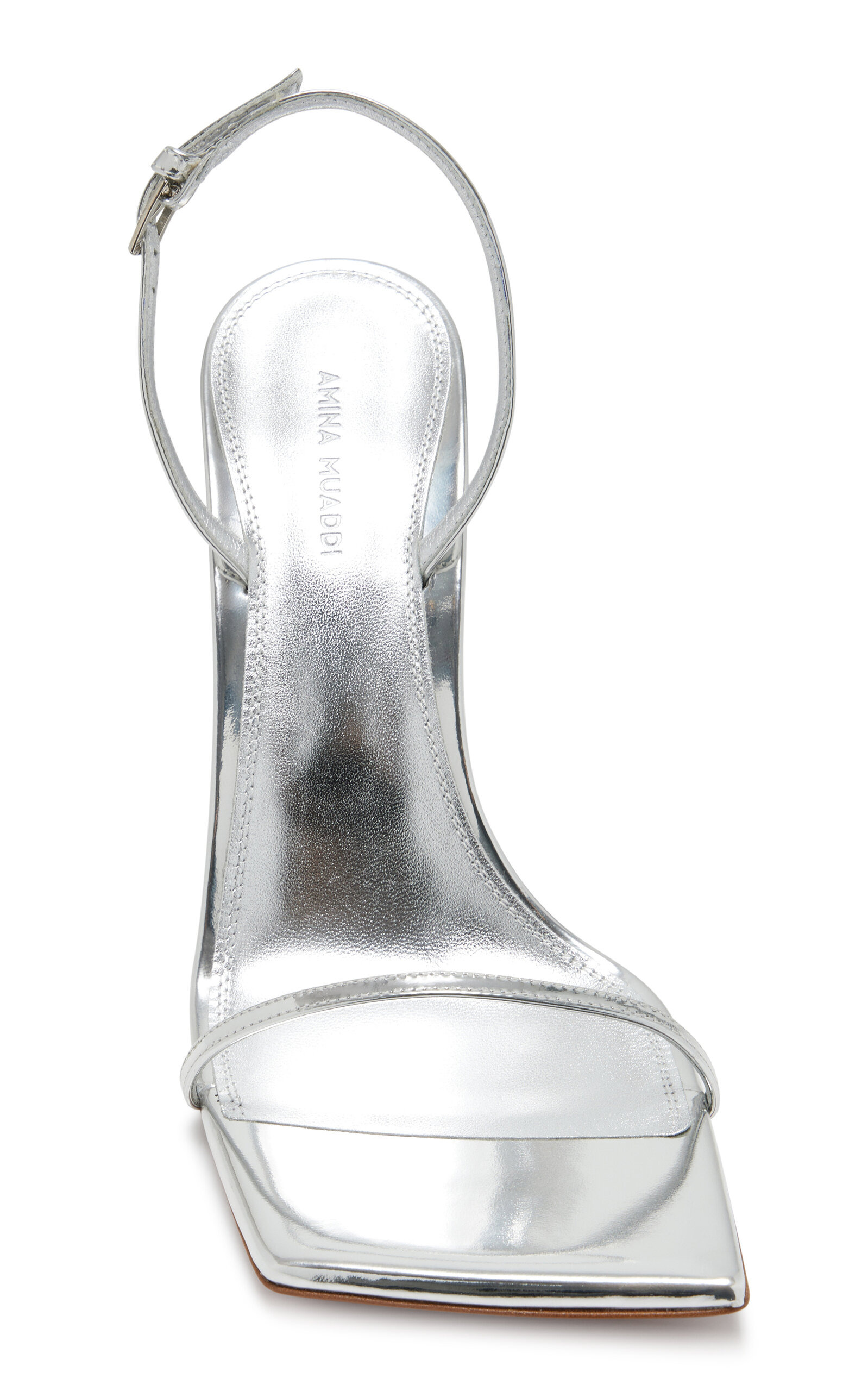 Maya Metallic-Leather Sandals silver - 5
