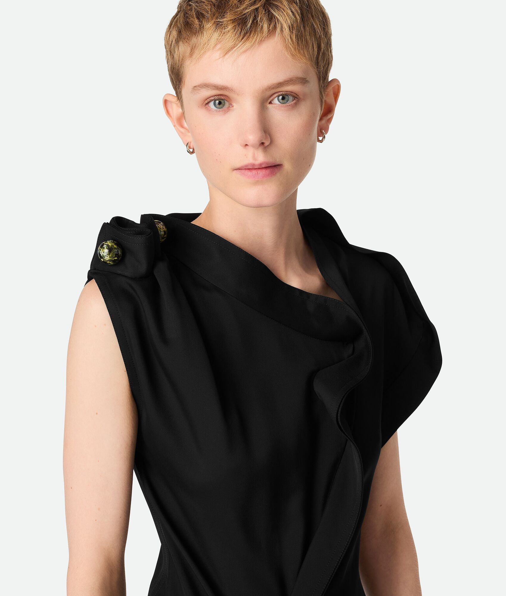 Fluid Viscose Piercing Dress - 4