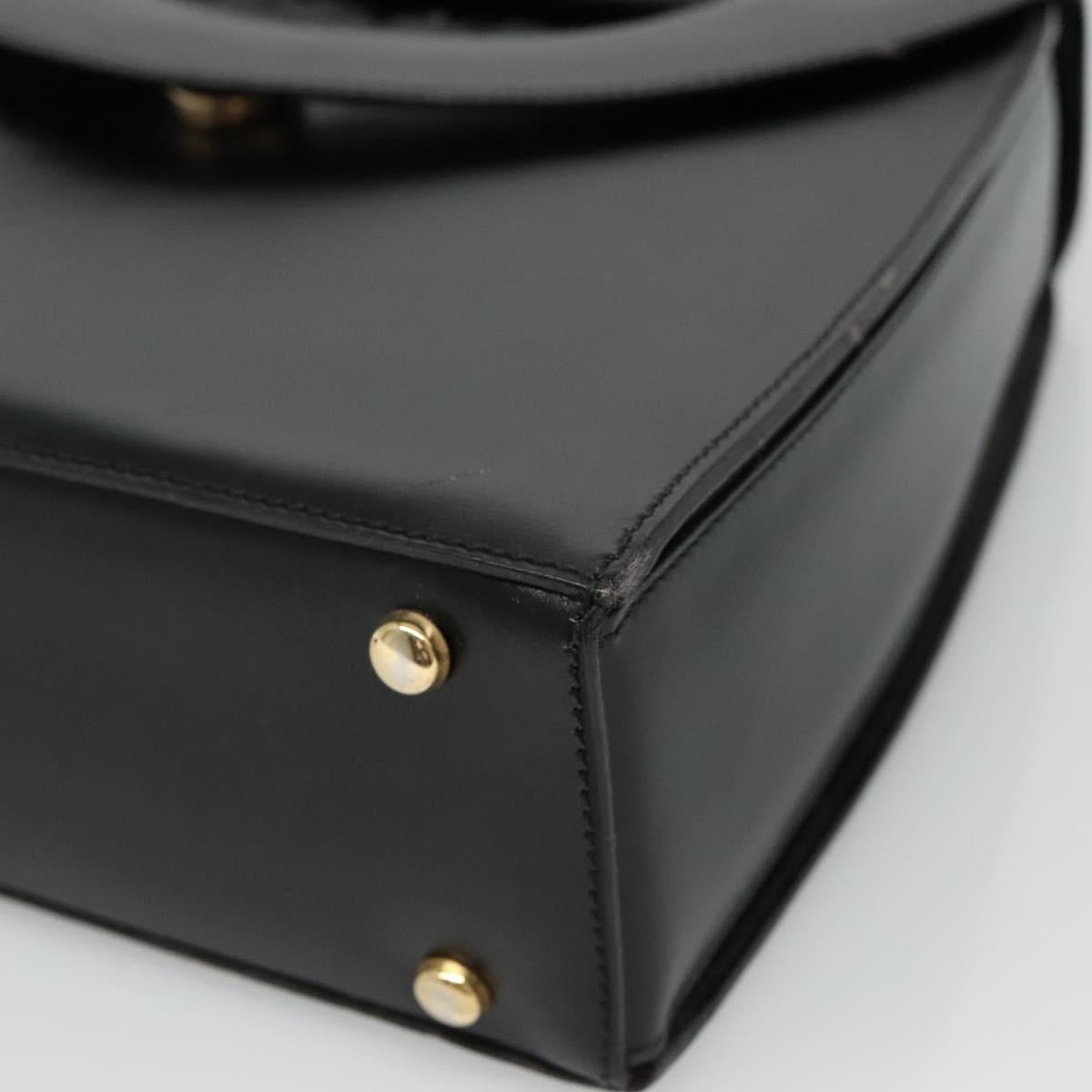 CELINE Hand Bag Leather Black - 10