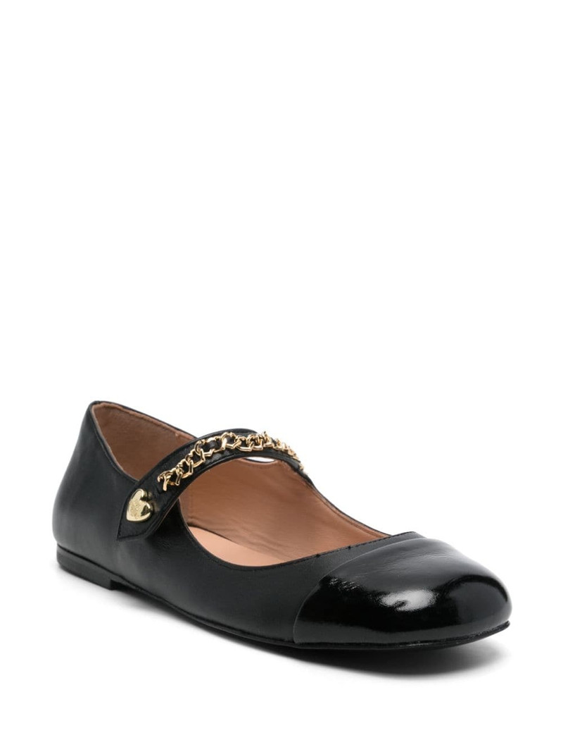 Moschino chain link-detail ballet flats outlook