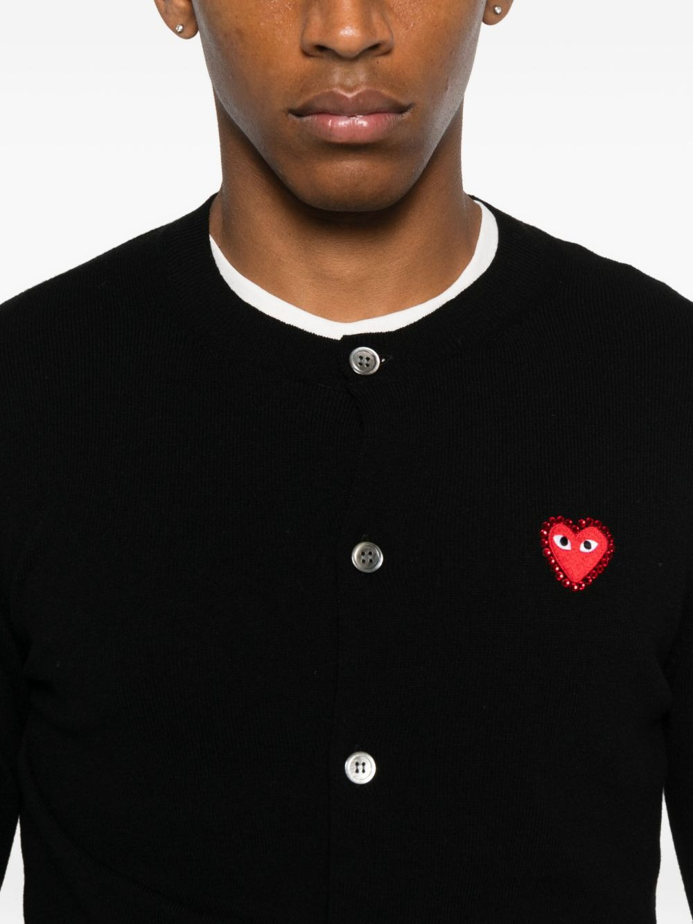 heart-logo cardigan - 5