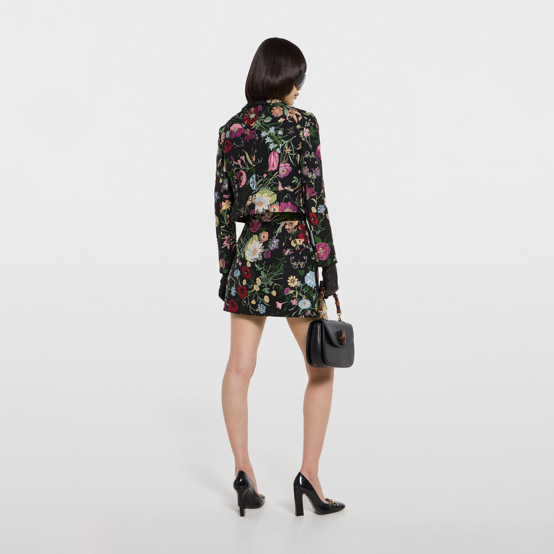 Gucci Flora silk brocade jacket 4