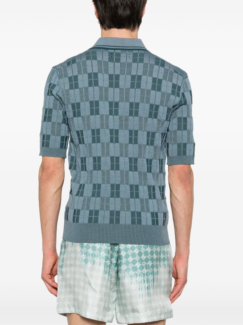 checked polo shirt - 3