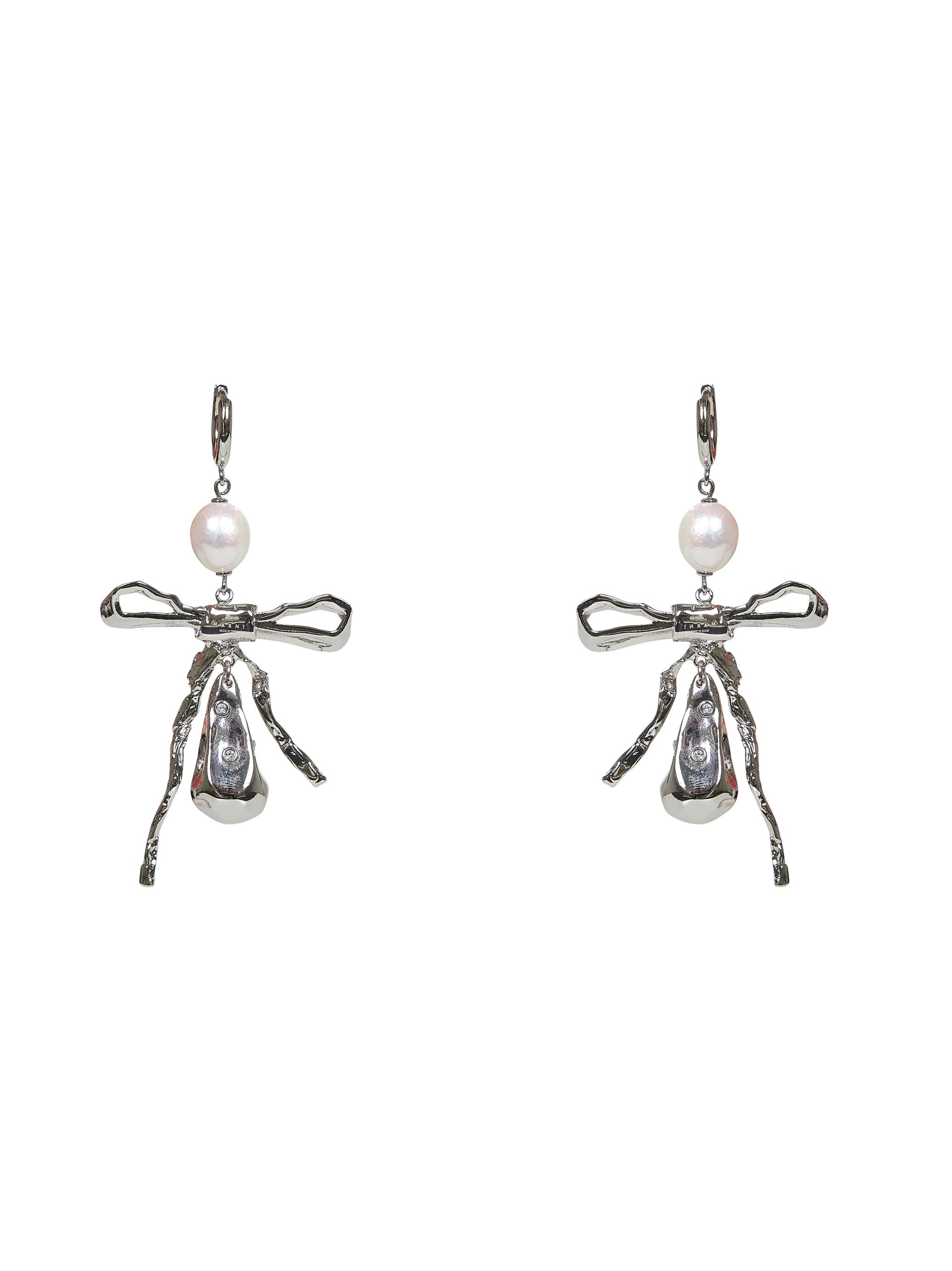 Marni Women Silver Bow Drop Earrings - 2