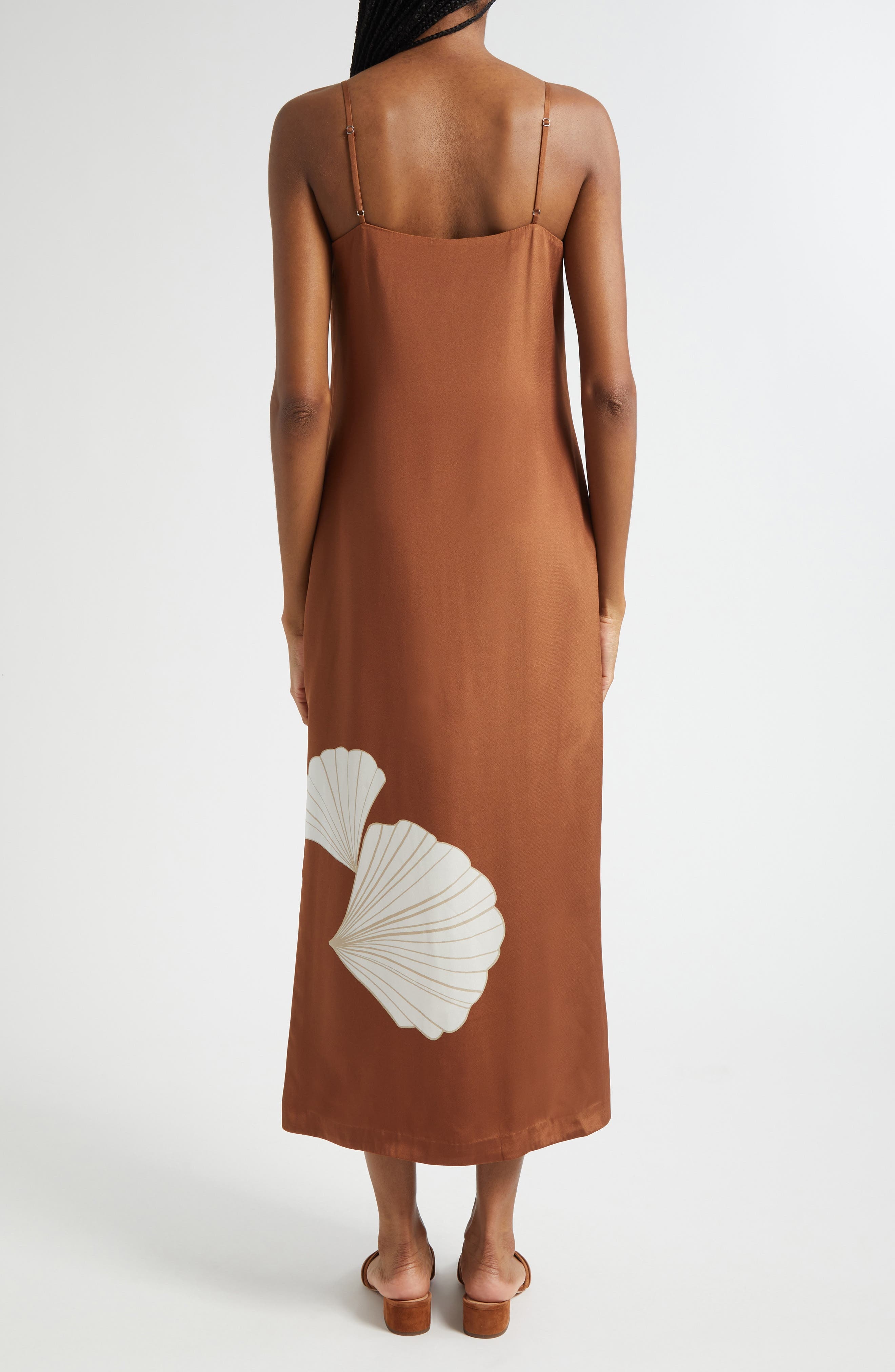 Veronica Beard Petra Print Silk Blend Satin Slipdress in Whisky Multi at Nordstrom - 2