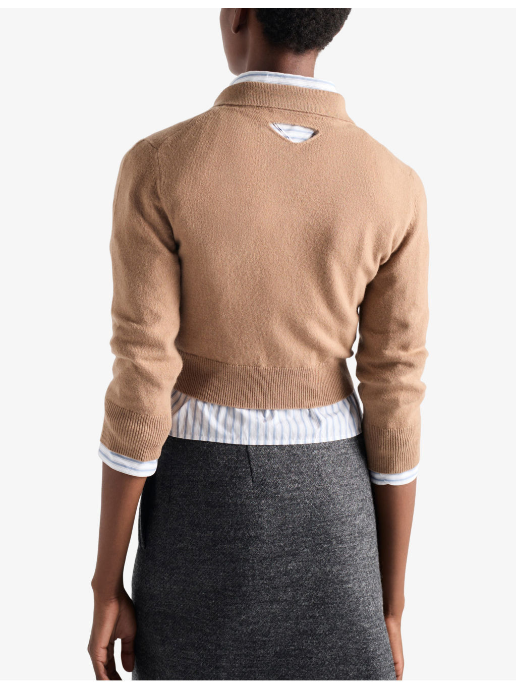 Short-Sleeve Cashmere Polo Jumper - 5