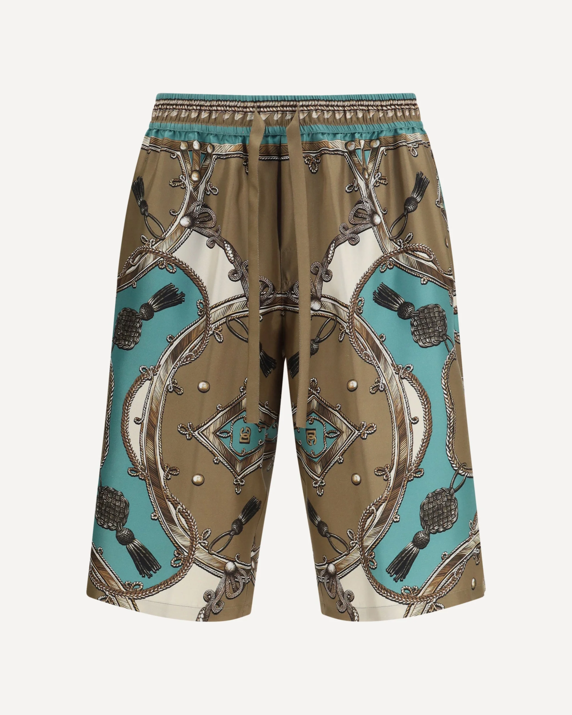 Vanity bermuda Shorts in washed silk twill with Cargo print - 1