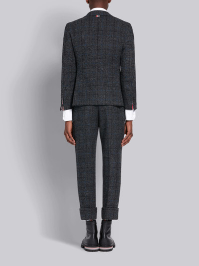 Thom Browne Dark Grey Wool Tattersall Check Classic Suit outlook