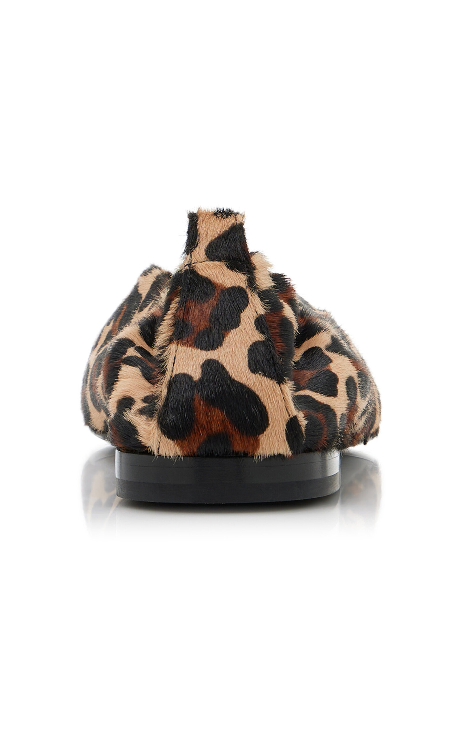 Calf Hair Ruched Back Pointed Flat print - 5