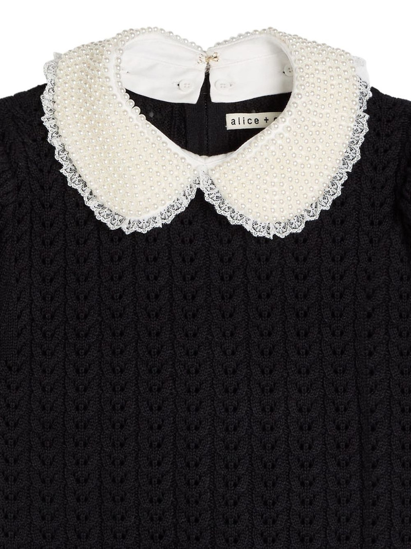 Alice + Olivia embellished puff-sleeve blouse outlook