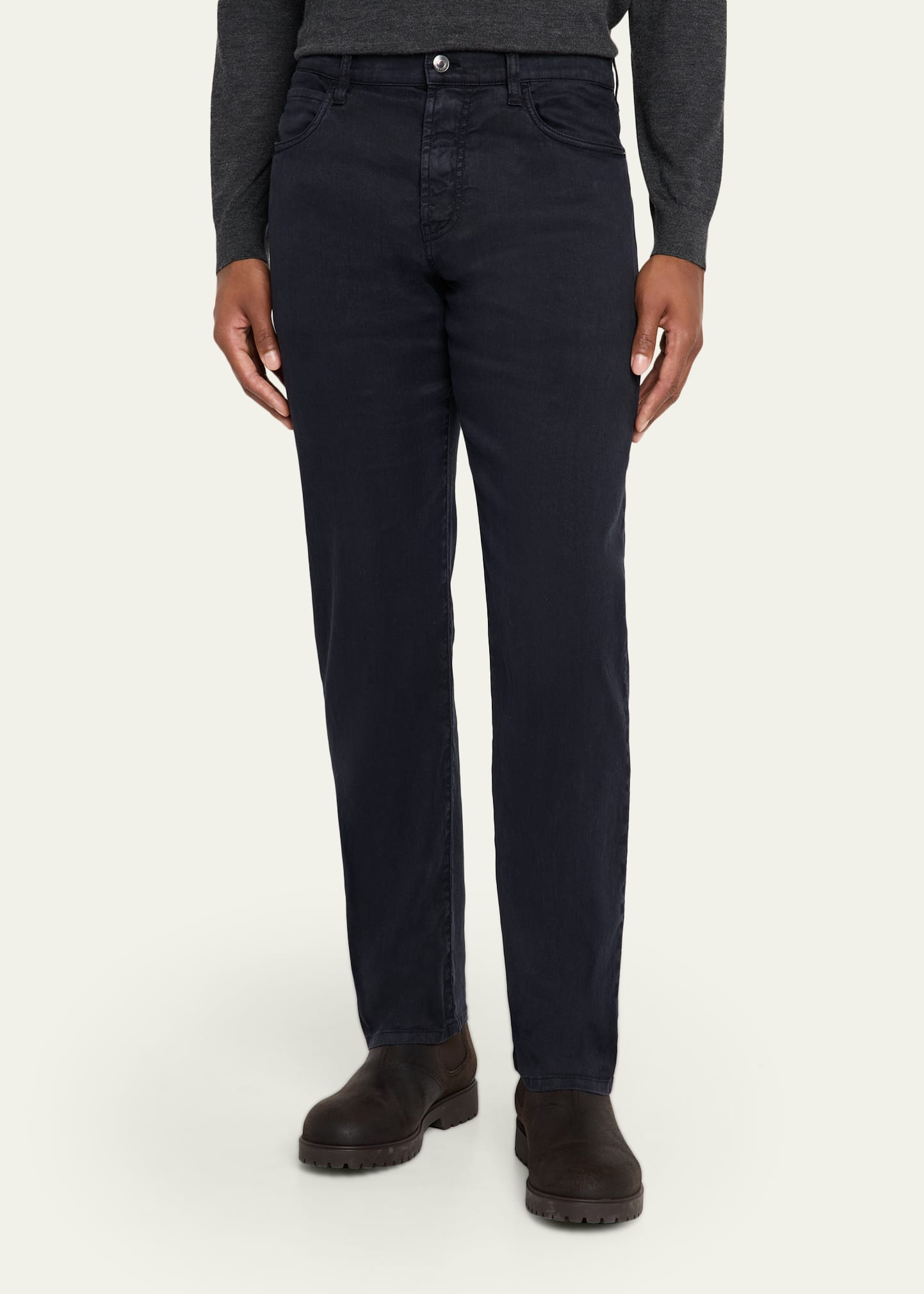 Men's Quarona Linen and Cotton Stretch Five-Pocket Pants - 4