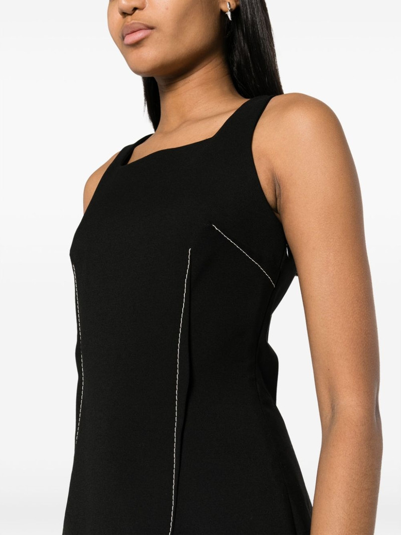 장식새김 처녀 모직 minidress 5