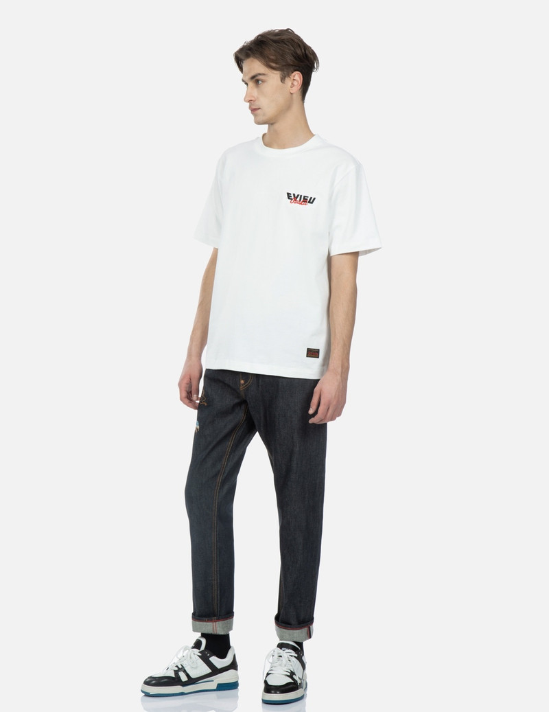 SEAGULL AND EAGLE EMBROIDERY CROPPED CARROT FIT JEANS #2017 4