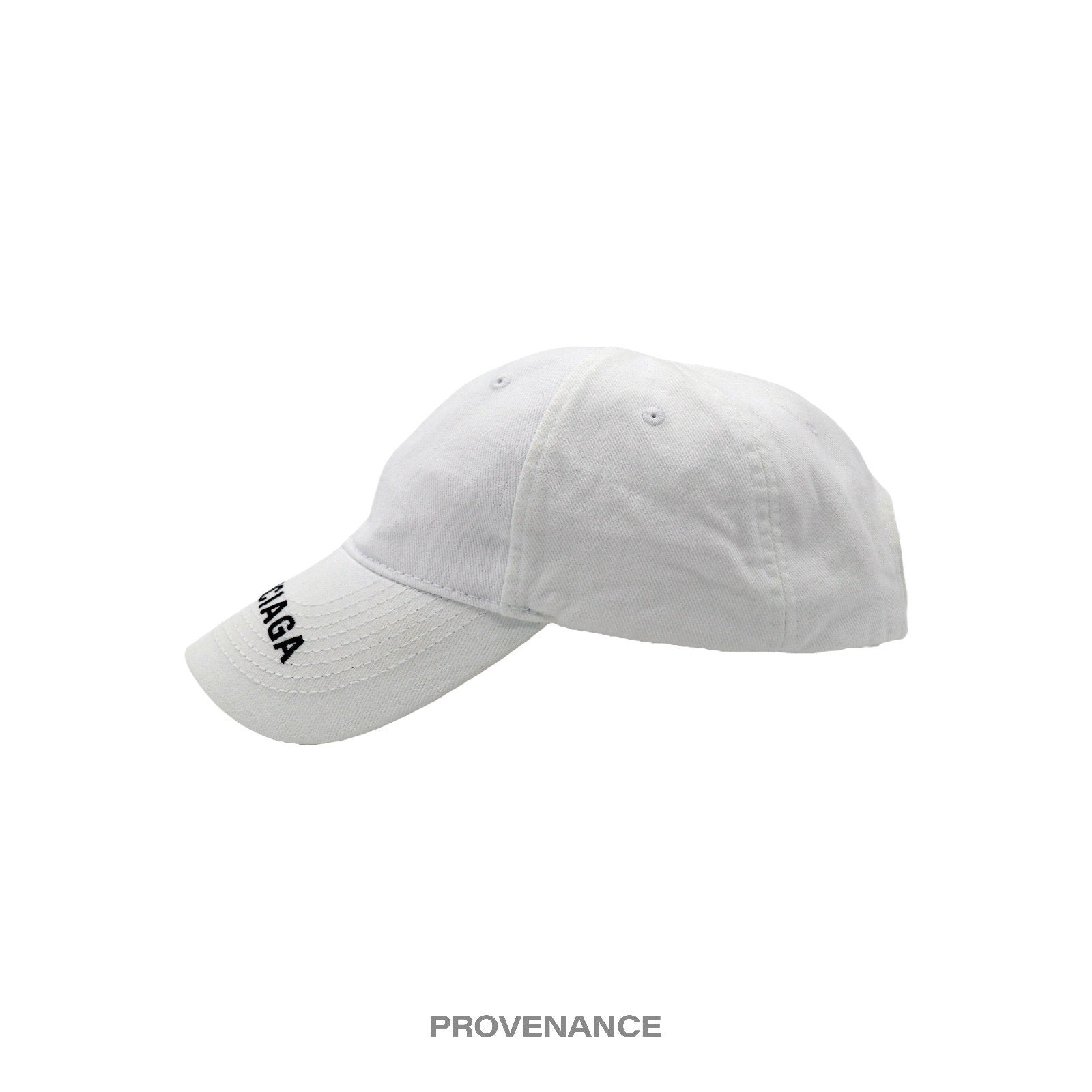 Balenciaga Embroidered Logo Cap Hat - White - 4