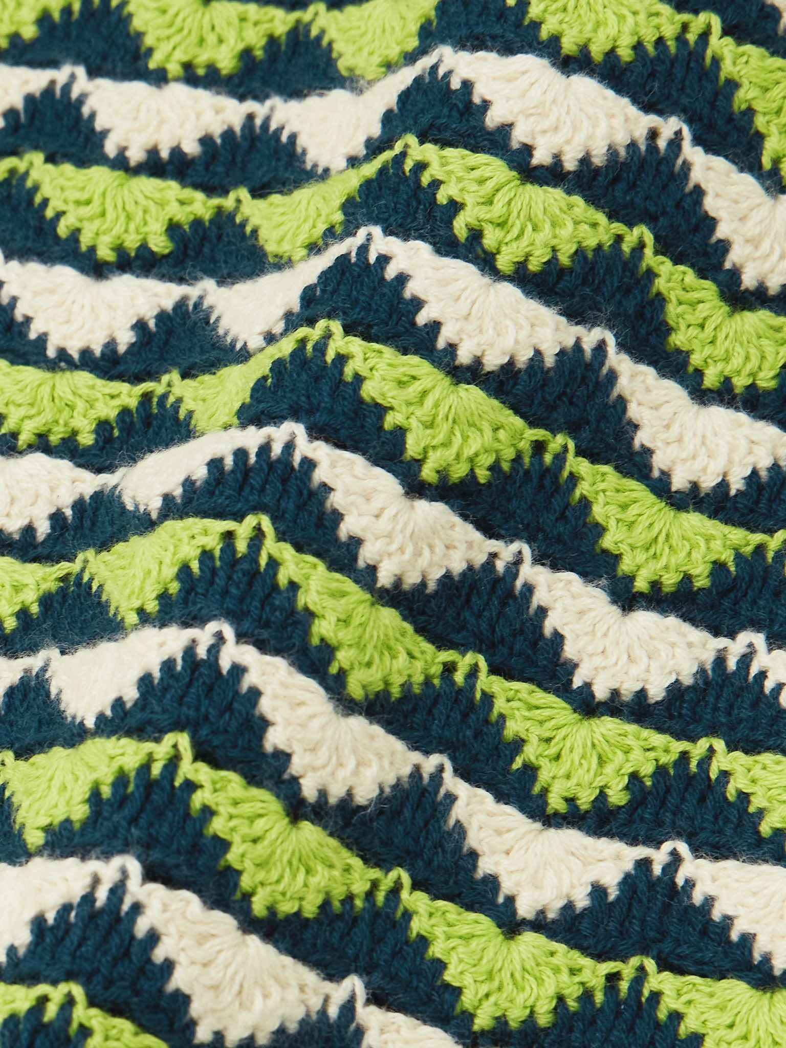 Motupe scalloped crocheted cotton mini skirt Lime green - 4