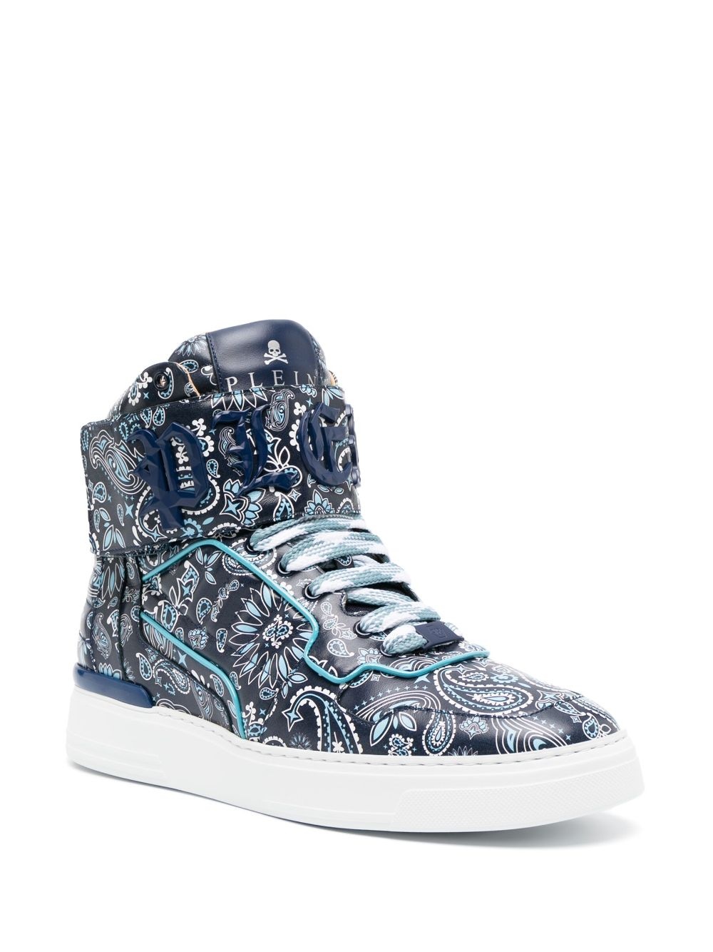 paisley-print hi-top sneakers - 2