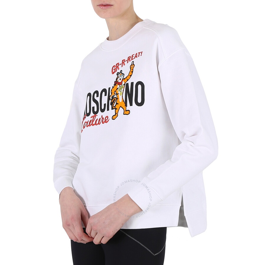 Moschino White X Kelloggs Tony The Tiger Graphic Sweatshirt - 4
