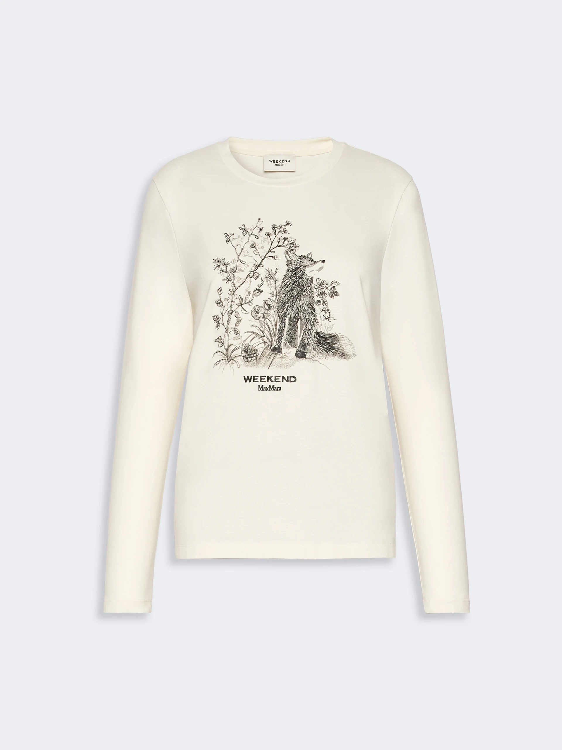 CESTINO Long-sleeved jersey T-shirt - IVORY - 1