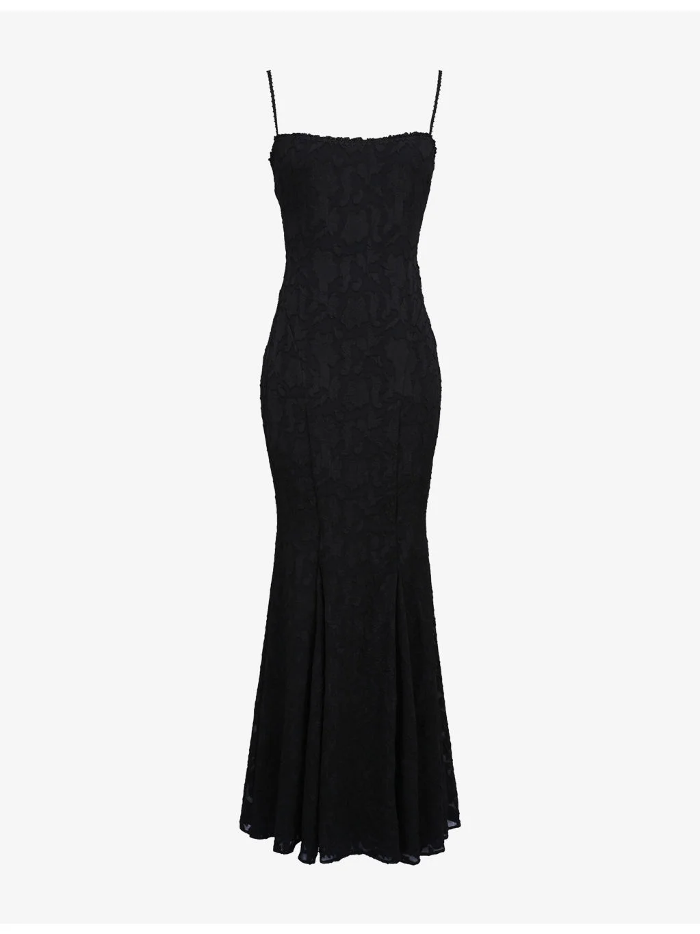 Joan Square-Neck Lace-Embroidered Woven Maxi Dress - 1