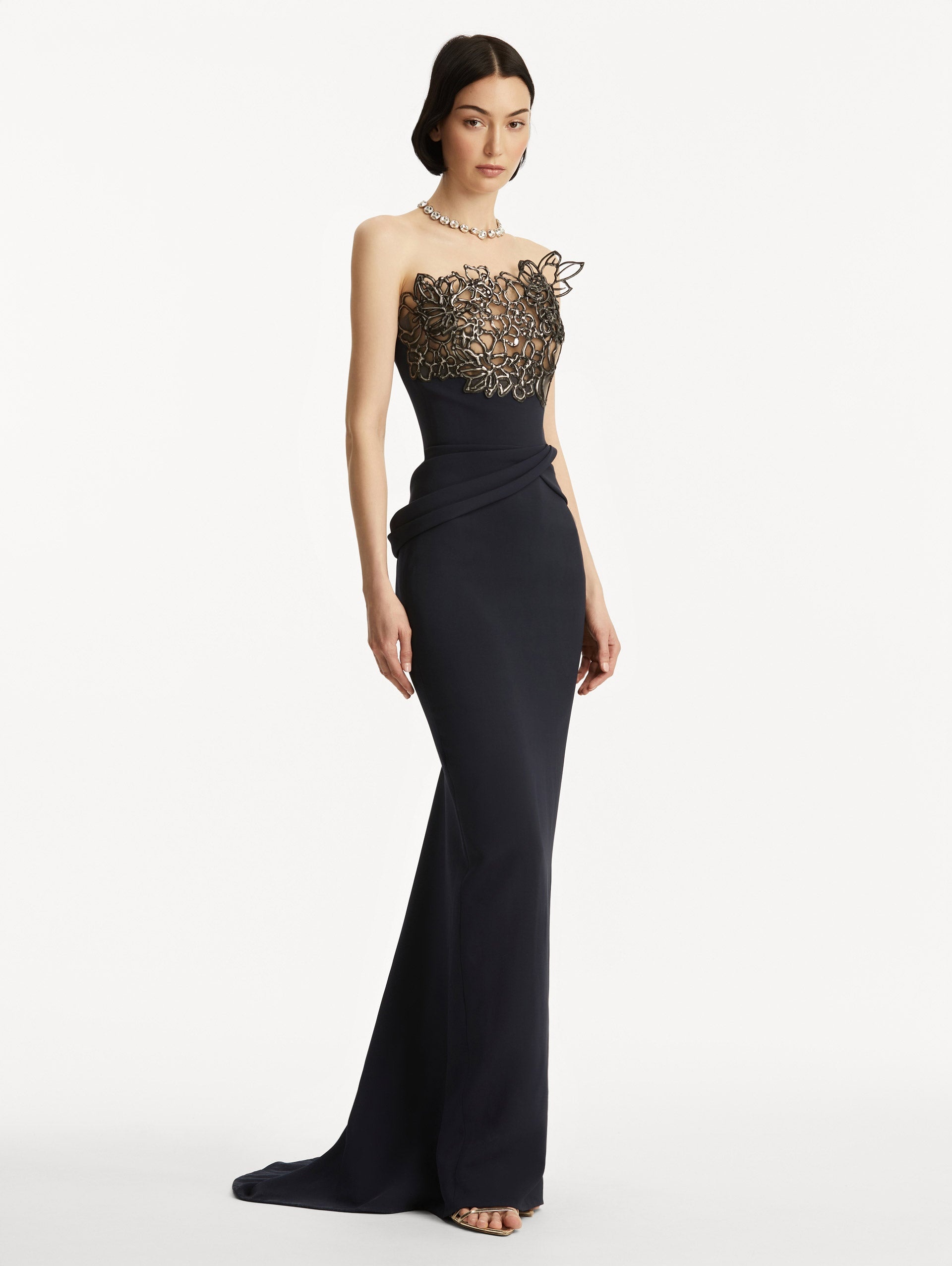 RUBBER LACE CADY GOWN - 4