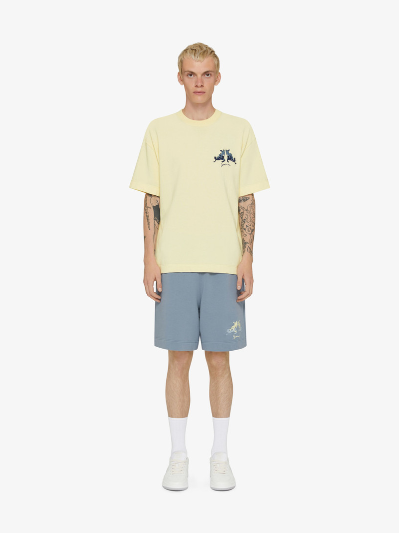 Givenchy BERMUDA SHORTS IN FLEECE WITH HUBERT OBJECTS EMBROIDERY outlook