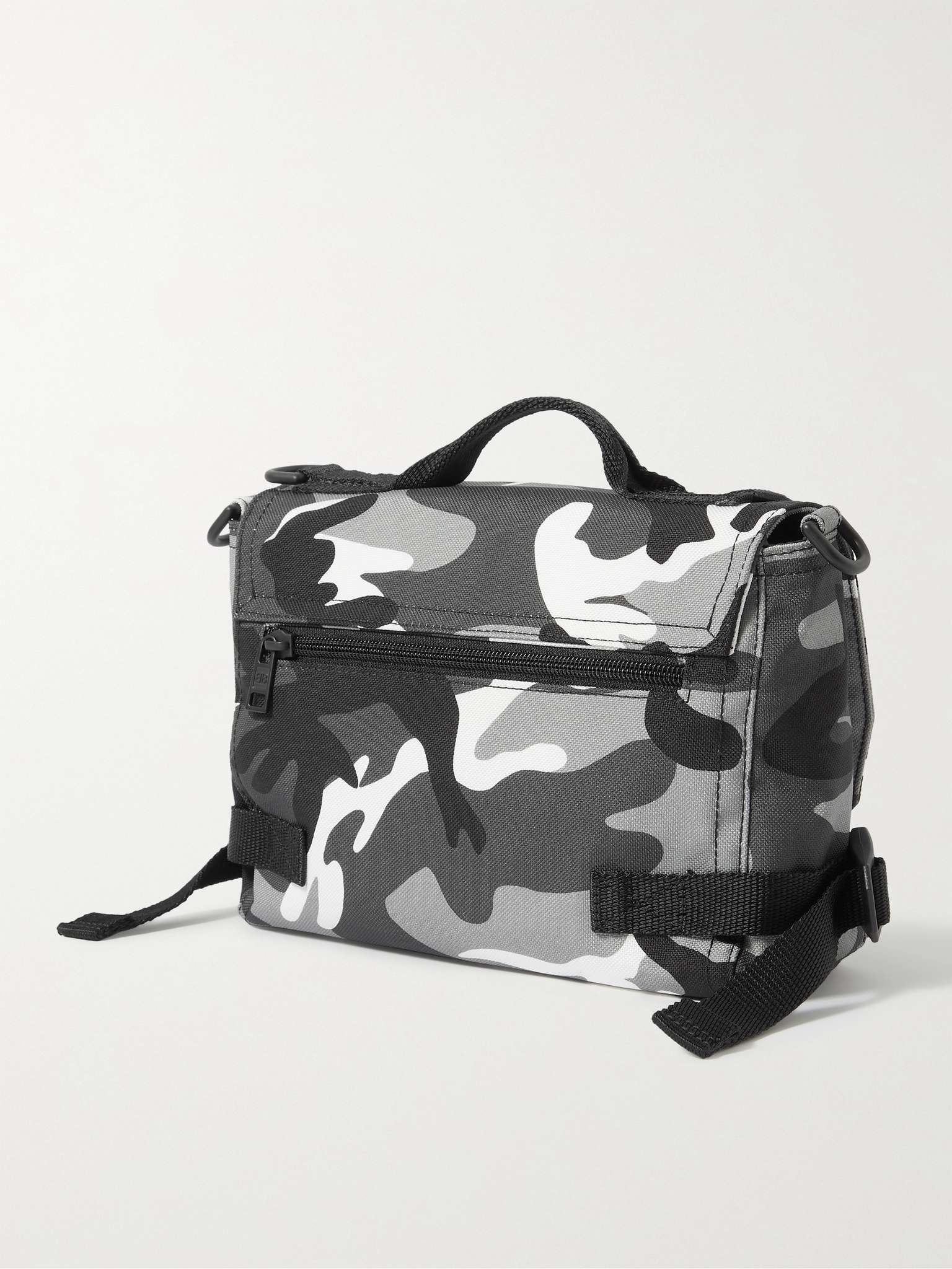 Camouflage-Print Canvas Messenger Bag - 4