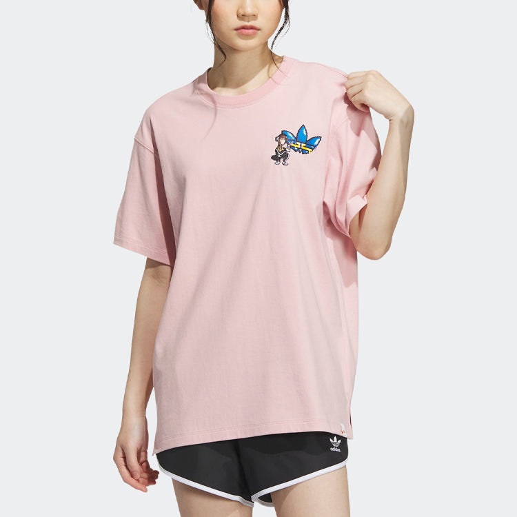Tシャツ・カットソー adidas originals Monkey Kingdom Polo T-Shirt - PINK adidas originals x Monkey Kingdom Short Sleeve Polo Shirt