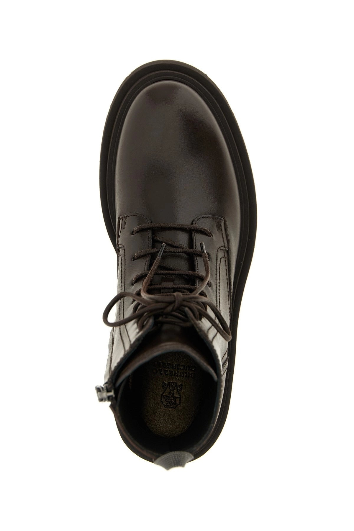 Brunello Cucinelli Women 'Shiny Loop Detail' Combat Boots - 4