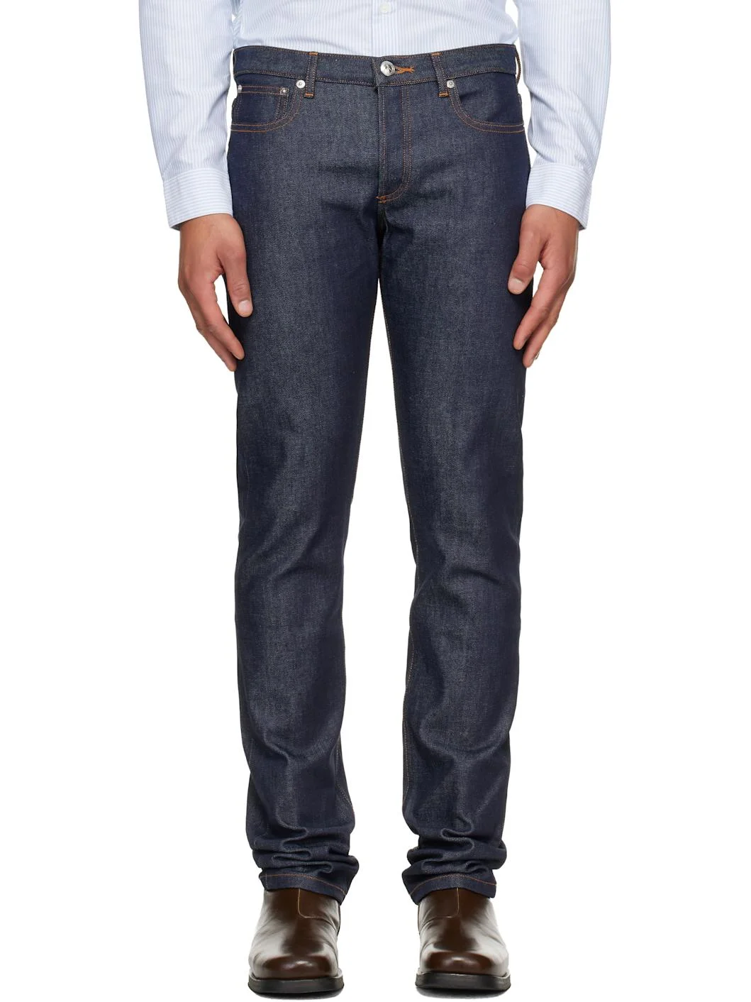 Navy Petit Standard Jeans - 1