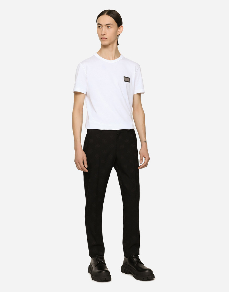 Dolce & Gabbana Stretch wool jacquard pants with DG Monogram design outlook
