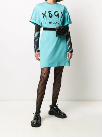 MSGM logo-print oversized T-shirt dress outlook