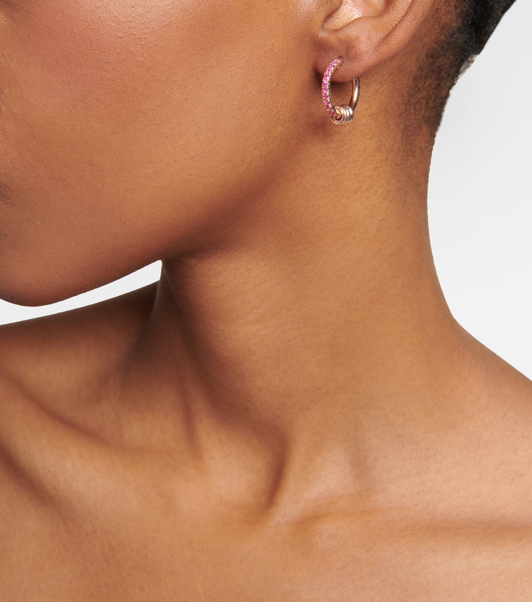 Ara 18kt rose gold earrings with sapphires - 5