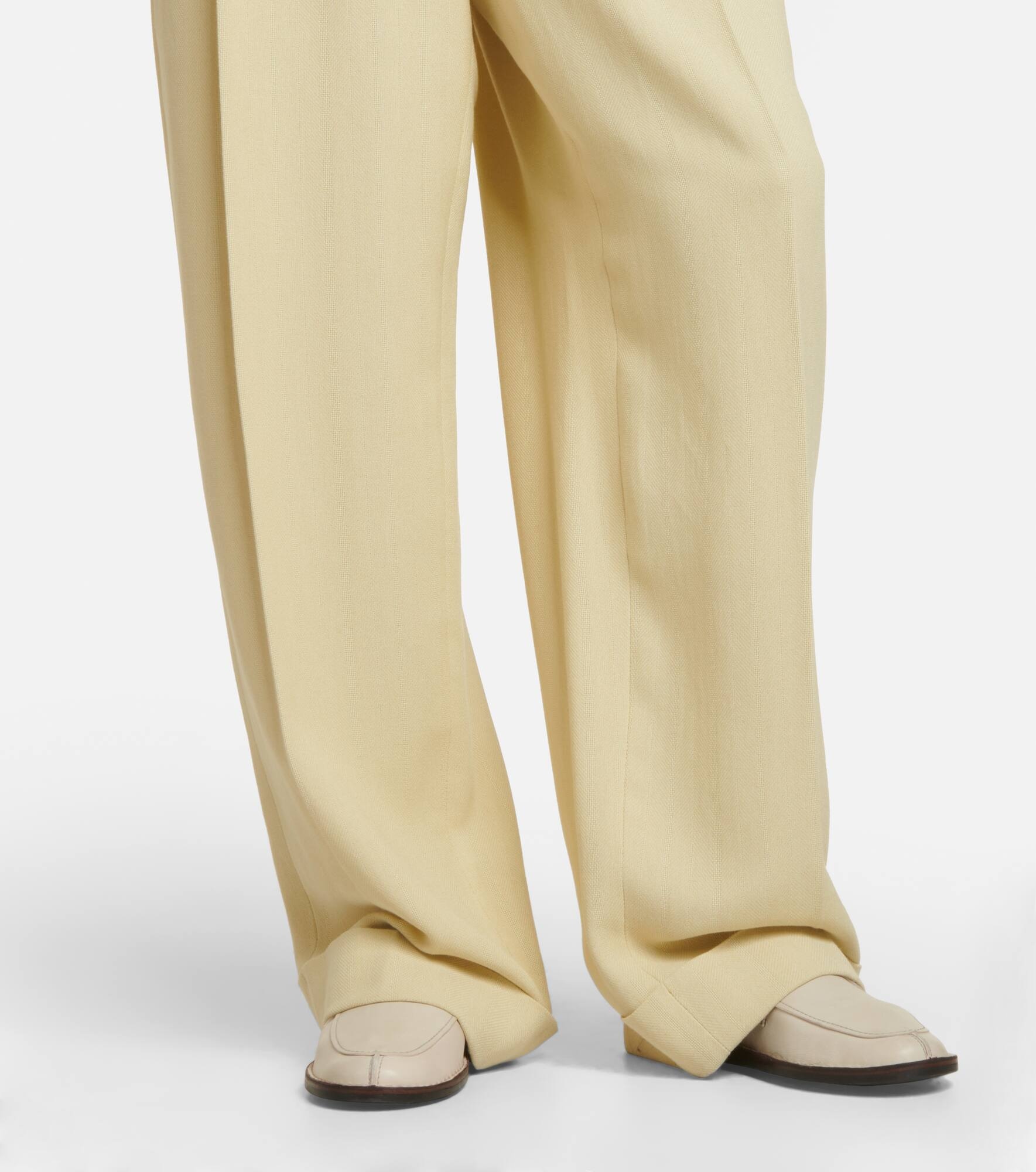 Tor crêpe straight pants - 5