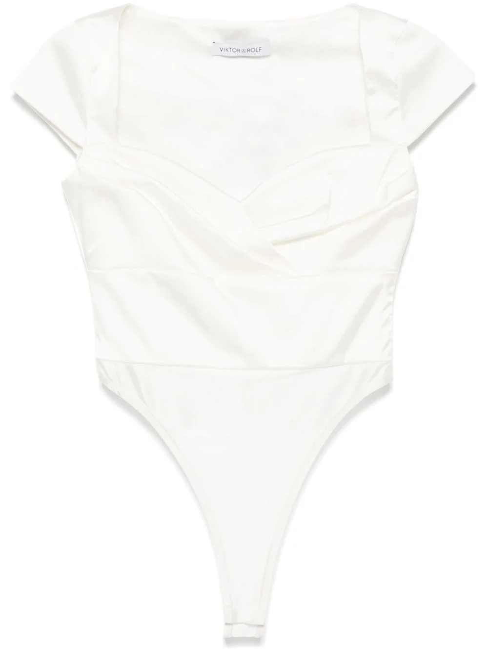 sweetheart pleat-detailing bodysuit - 1