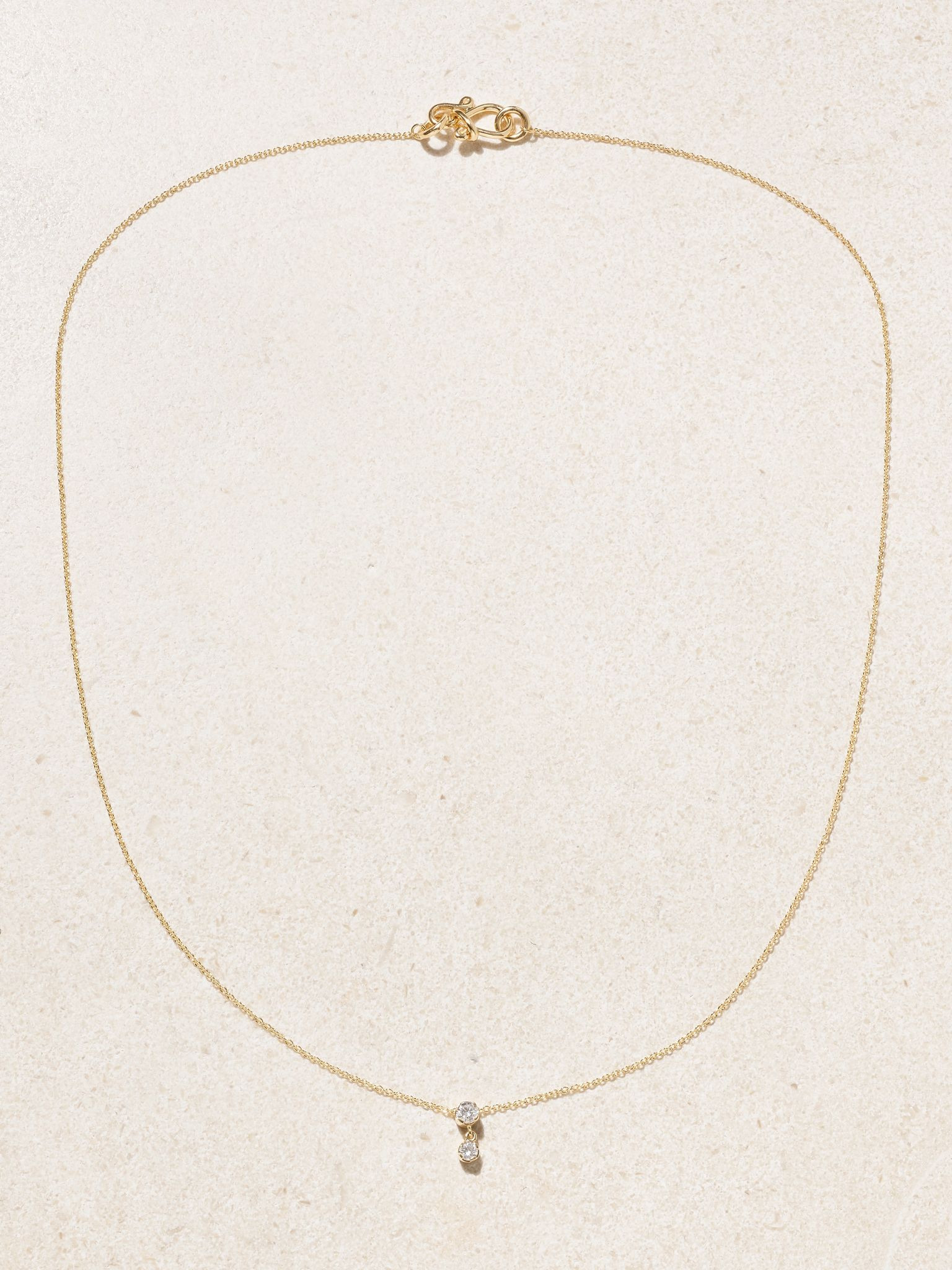 Venus 18-karat recycled gold diamond necklace Gold - 4