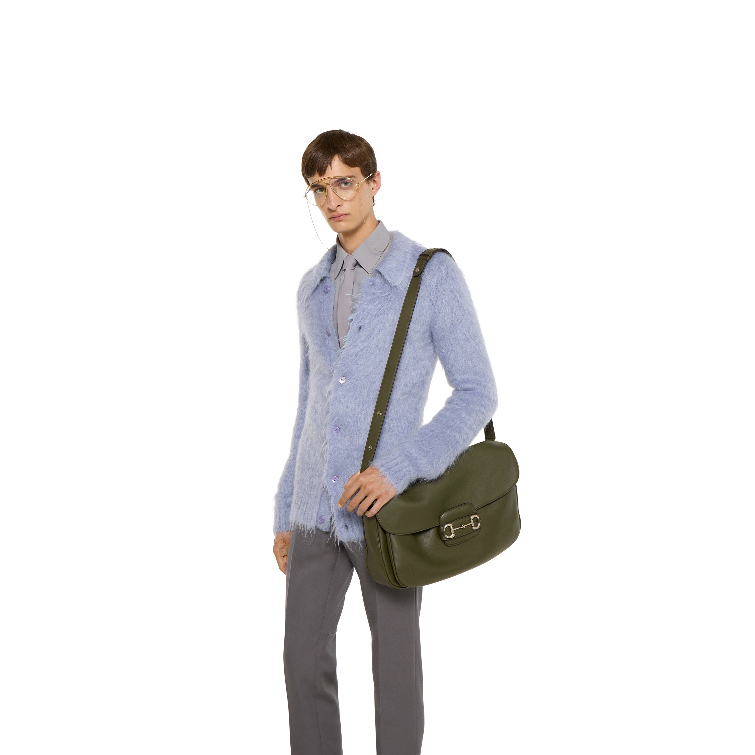 Gucci Horsebit 1955 Aura large crossbody bag - 4