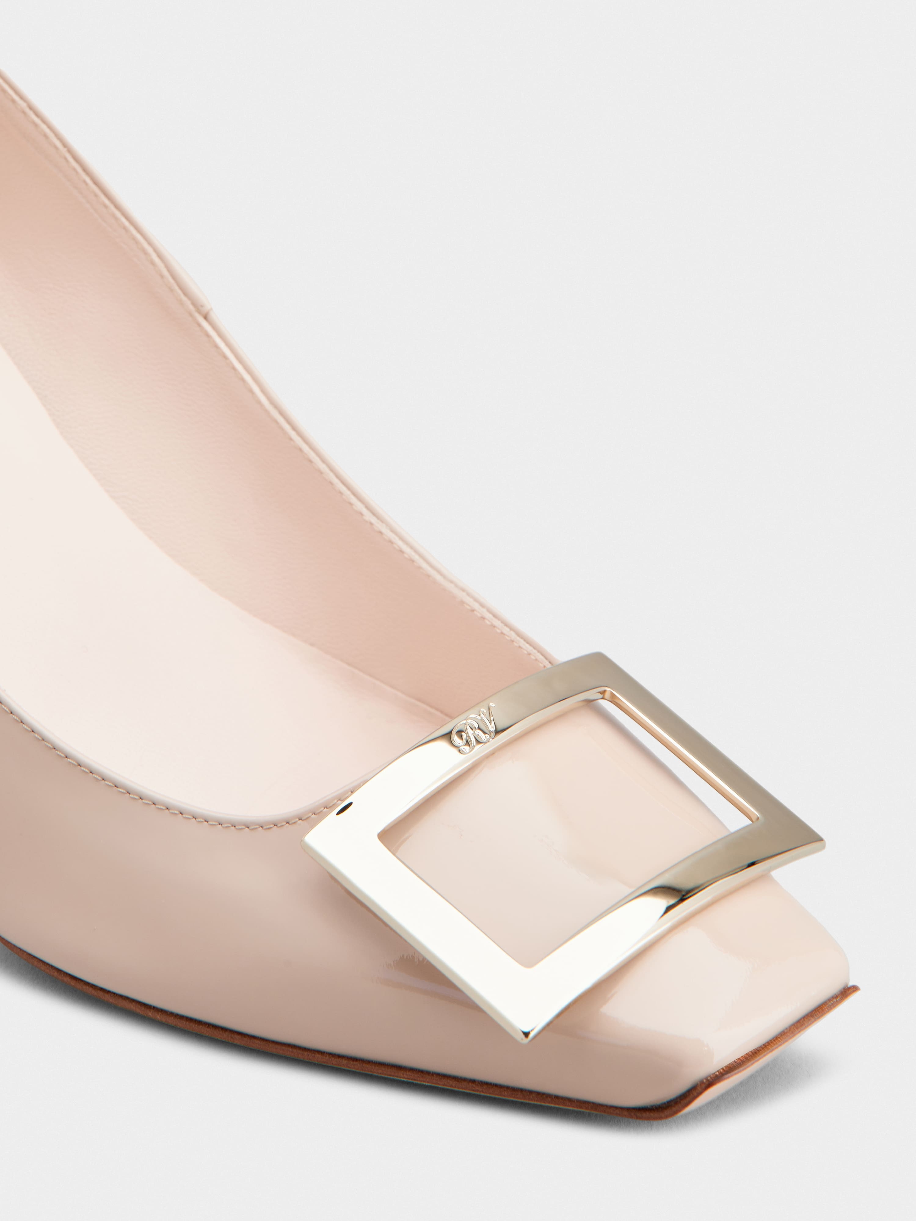 Trompette Metal Buckle Pumps in Patent Leather - 3