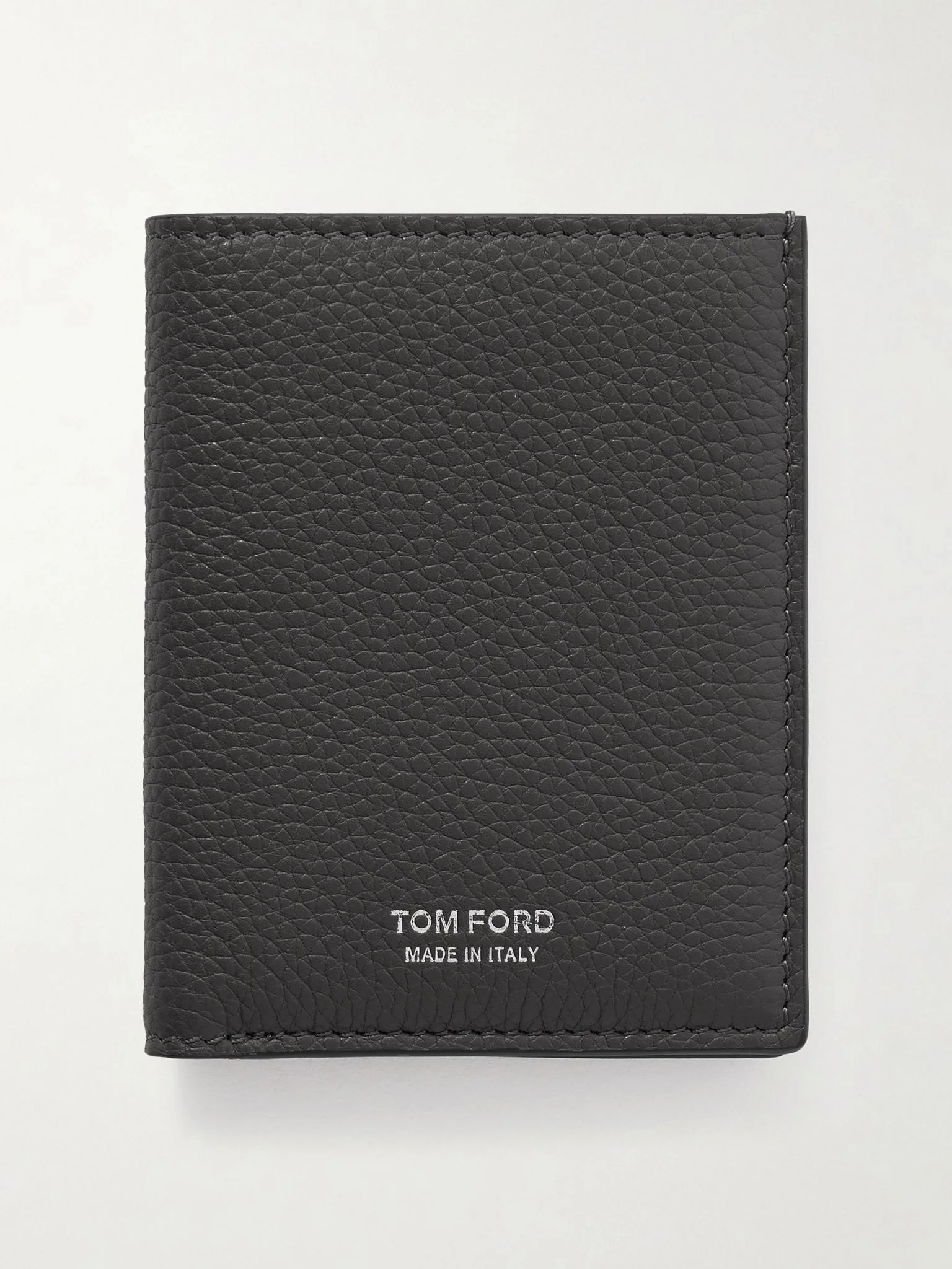 Full-Grain Leather Bifold Cardholder Gray - 1